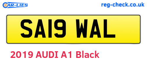 SA19WAL are the vehicle registration plates.