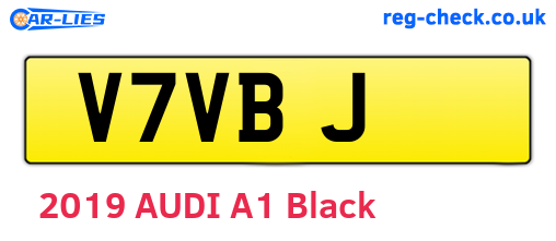 V7VBJ are the vehicle registration plates.