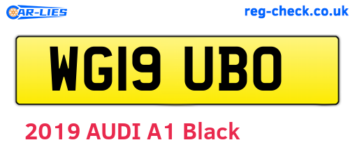 WG19UBO are the vehicle registration plates.