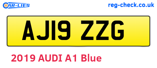 AJ19ZZG are the vehicle registration plates.