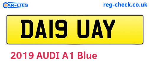DA19UAY are the vehicle registration plates.