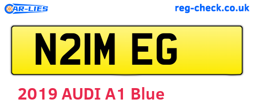 N21MEG are the vehicle registration plates.