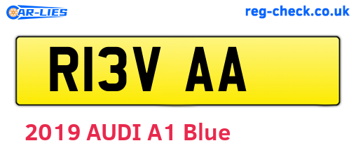 R13VAA are the vehicle registration plates.