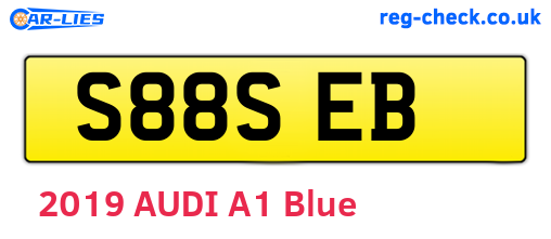 S88SEB are the vehicle registration plates.