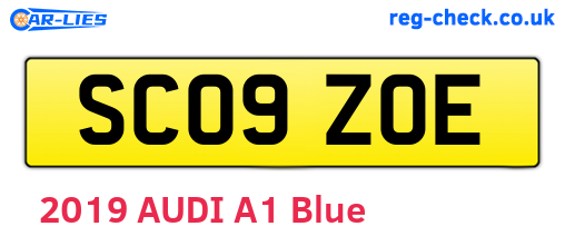 SC09ZOE are the vehicle registration plates.