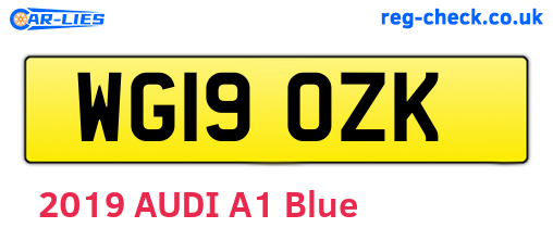 WG19OZK are the vehicle registration plates.