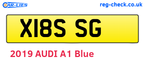 X18SSG are the vehicle registration plates.