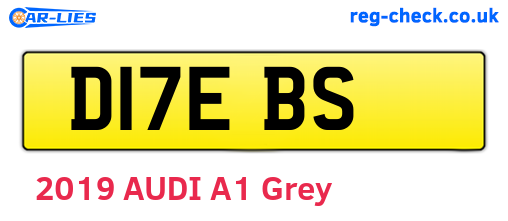 D17EBS are the vehicle registration plates.