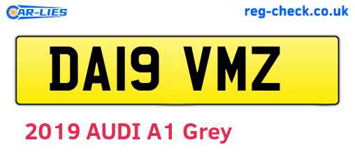 DA19VMZ are the vehicle registration plates.