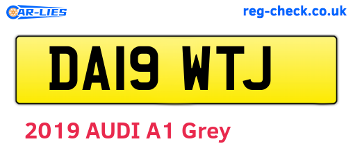 DA19WTJ are the vehicle registration plates.