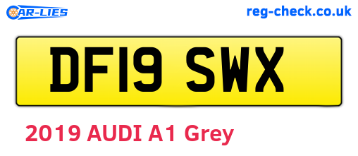 DF19SWX are the vehicle registration plates.