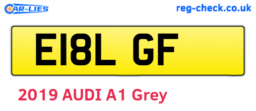 E18LGF are the vehicle registration plates.