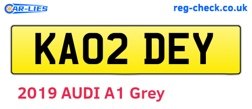 KA02DEY are the vehicle registration plates.