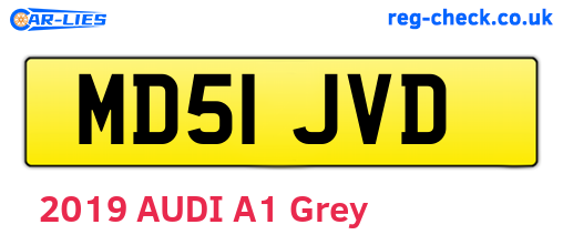 MD51JVD are the vehicle registration plates.