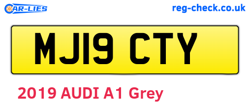 MJ19CTY are the vehicle registration plates.
