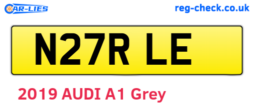 N27RLE are the vehicle registration plates.