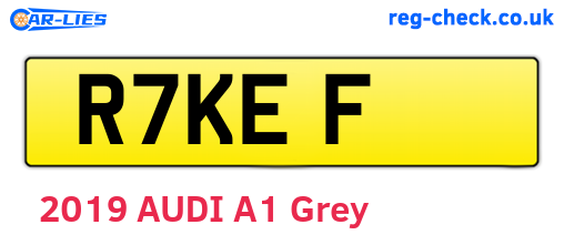 R7KEF are the vehicle registration plates.