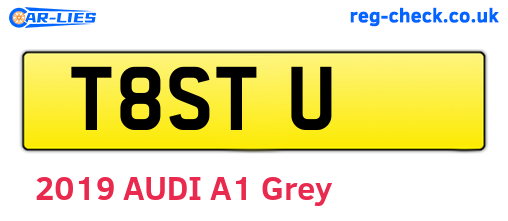 T8STU are the vehicle registration plates.