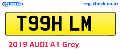 T99HLM are the vehicle registration plates.