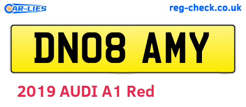 DN08AMY are the vehicle registration plates.