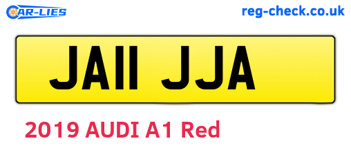 JA11JJA are the vehicle registration plates.