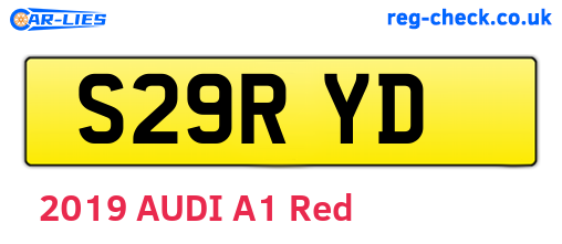 S29RYD are the vehicle registration plates.