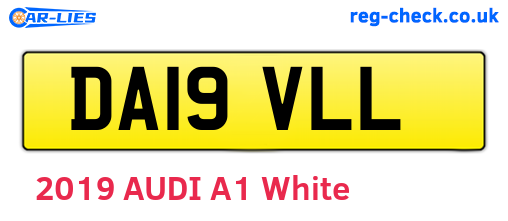 DA19VLL are the vehicle registration plates.