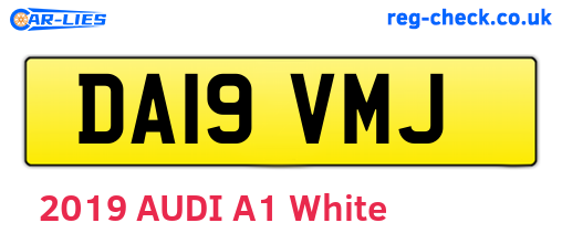 DA19VMJ are the vehicle registration plates.