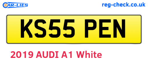 KS55PEN are the vehicle registration plates.