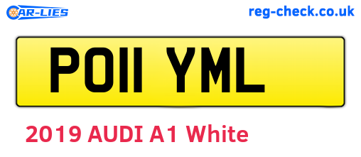 PO11YML are the vehicle registration plates.