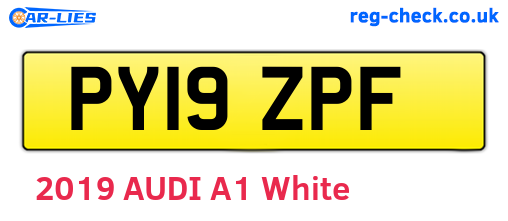 PY19ZPF are the vehicle registration plates.