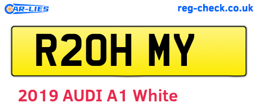 R20HMY are the vehicle registration plates.