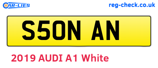S50NAN are the vehicle registration plates.