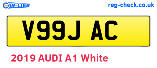 V99JAC are the vehicle registration plates.