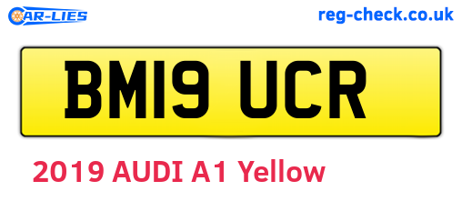 BM19UCR are the vehicle registration plates.