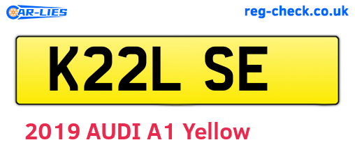 K22LSE are the vehicle registration plates.