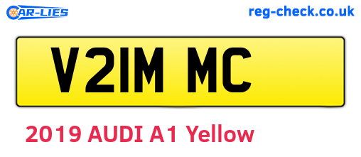 V21MMC are the vehicle registration plates.