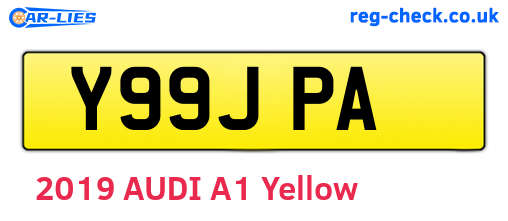 Y99JPA are the vehicle registration plates.