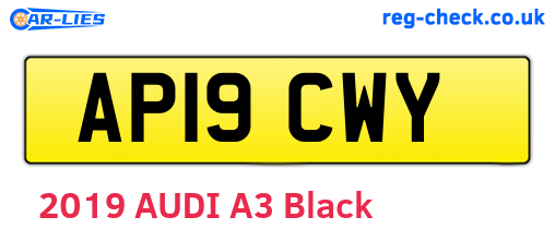 AP19CWY are the vehicle registration plates.
