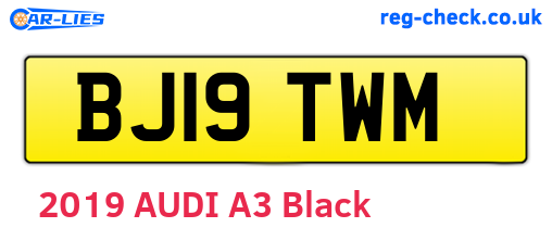 BJ19TWM are the vehicle registration plates.