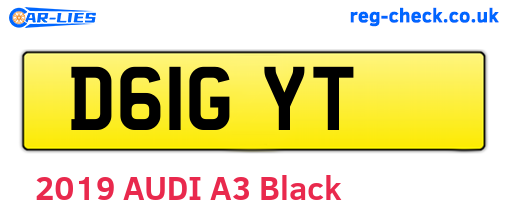 D61GYT are the vehicle registration plates.