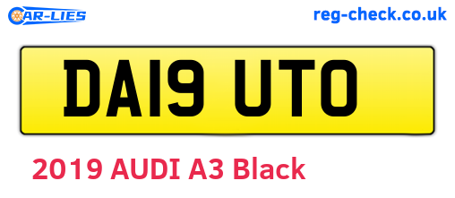 DA19UTO are the vehicle registration plates.