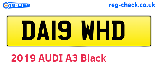 DA19WHD are the vehicle registration plates.
