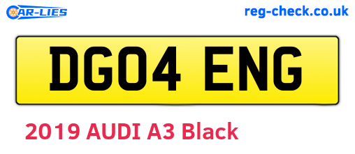 DG04ENG are the vehicle registration plates.