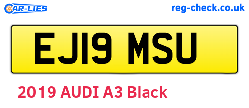 EJ19MSU are the vehicle registration plates.