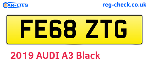 FE68ZTG are the vehicle registration plates.