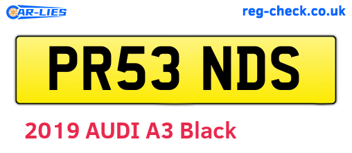 PR53NDS are the vehicle registration plates.