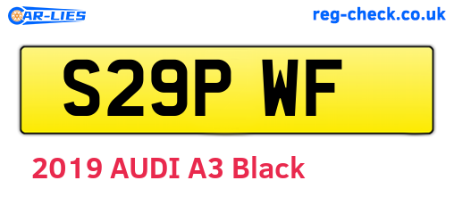 S29PWF are the vehicle registration plates.