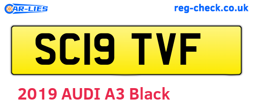 SC19TVF are the vehicle registration plates.