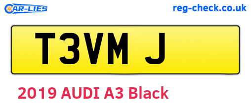 T3VMJ are the vehicle registration plates.